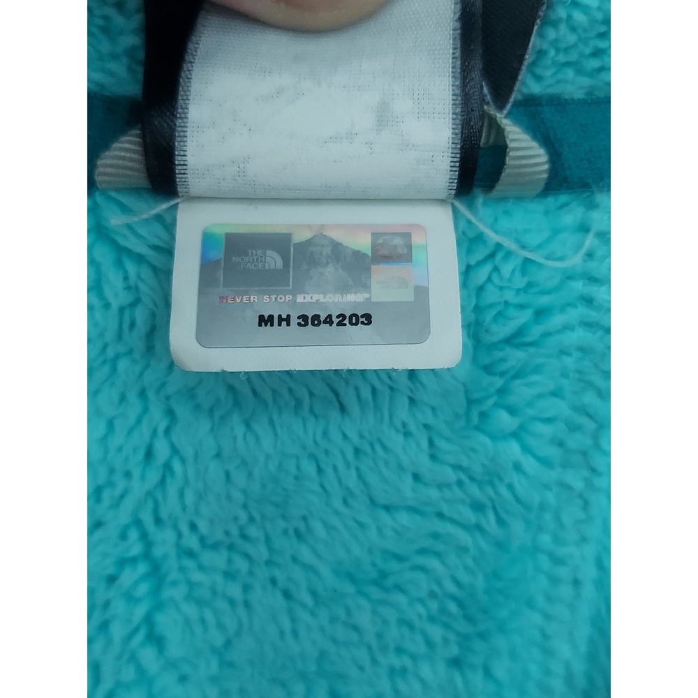 The NORTH FACE Fleece Jacket Womens XS Aqua Blue Full Zip Pockets Mock Neck - Picture 8 of 16
